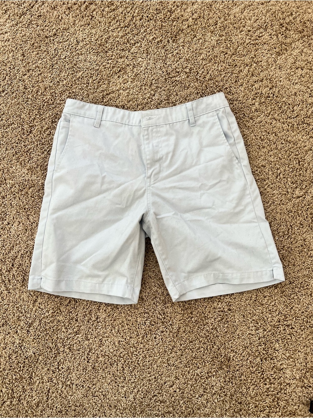 Forever 21 Men's Light Gray Flat Front Chino Shorts